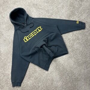 Vintage Y2K Icon Motosports Faded Hoodie XL